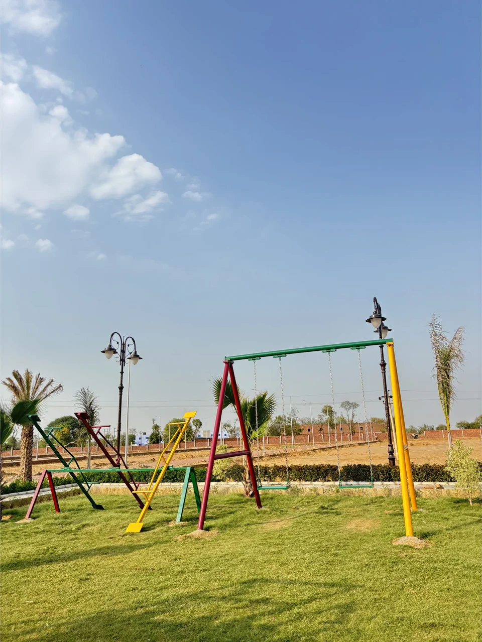 Swings and play equipment in the park