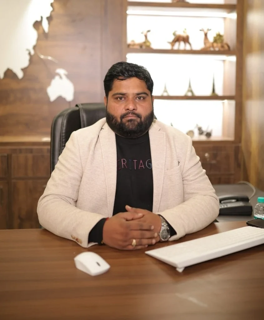 Yogesh Chaudhary, CEO, at his desk